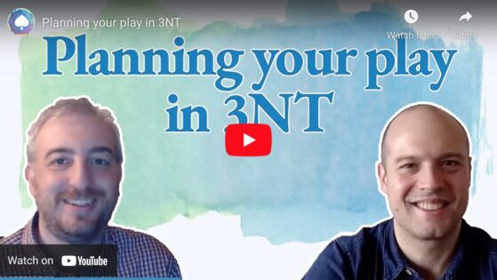 Plan your play in 3NT